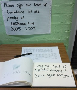 Lugradio book of condolence